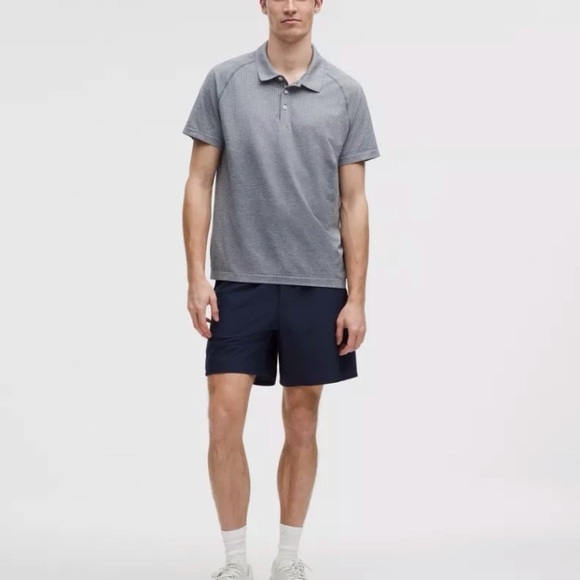 Lululemon Metal Vent Tech Polo Shirt Size L Gray Short Sleeve Golf Tennis Preppy - Picture 11 of 11